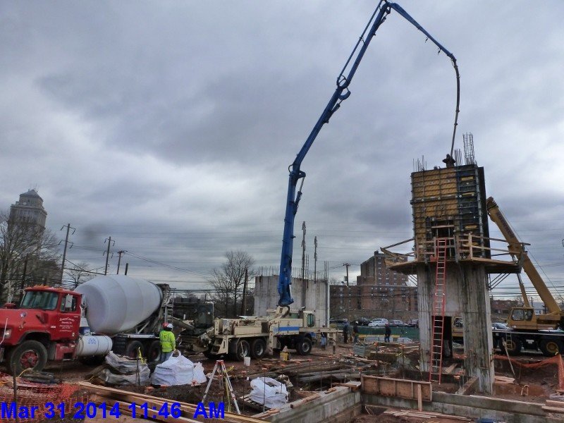 Job Site during Pouring of concrete Facing South-East (800x600)